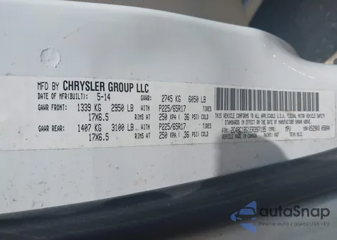 2014 Chrysler Town & Country Touring from USA, damaged, VIN 2C4RC1BG1ER397195